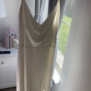 White Maxi/ side slit dress